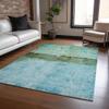 Addison Rugs Chantille ACN1716 Teal 8' x 10' Indoor/Outdoor, Machine Washable, Easy Clean, Non Shedding, Bedroom, Living Room, Dining Room, Kitchen, Patio Rug view 1