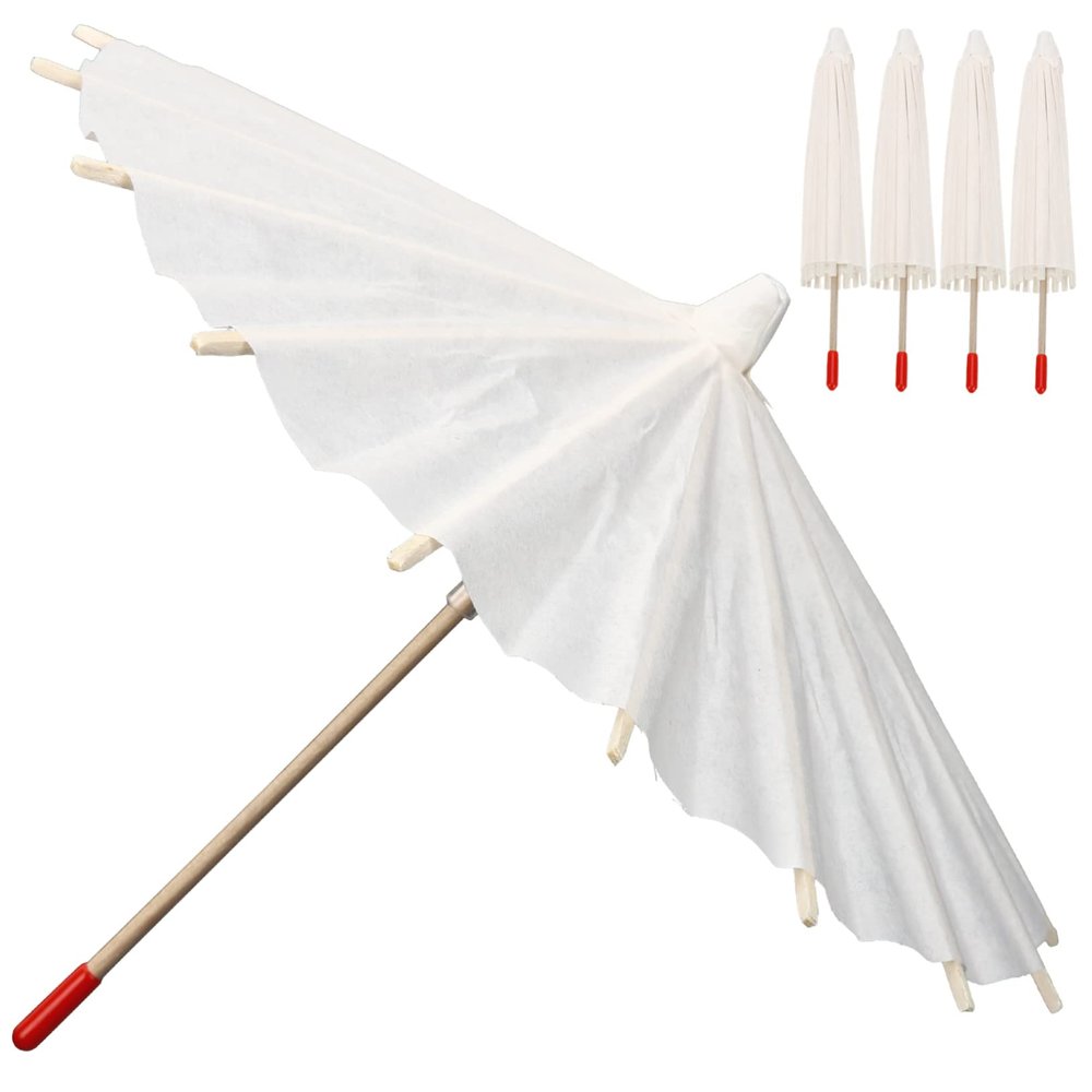 Holibanna 5pcs Small Diy Blank Paper Umbrellas Perfect for Art Projects and Craft Supplies