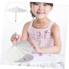 Holibanna 5pcs Small Diy Blank Paper Umbrellas Perfect for Art Projects and Craft Supplies view 2