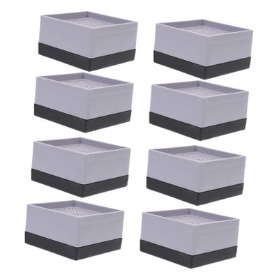 MOLUCKFU 8pcs Bed Frame Risers Heavy Duty Plastic Furniture Lifters for Storage Space