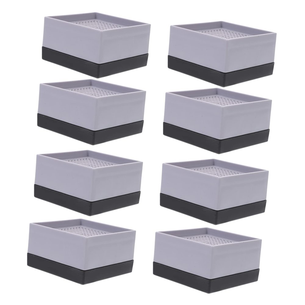 MOLUCKFU 8pcs Bed Frame Risers Heavy Duty Plastic Furniture Lifters for Storage Space