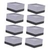 MOLUCKFU 8pcs Bed Frame Risers Heavy Duty Plastic Furniture Lifters for Storage Space view 1