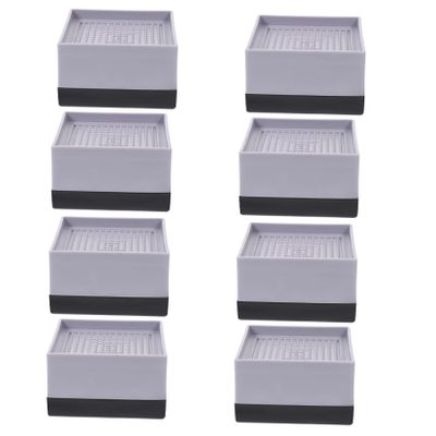 Cabilock 8 Pcs Plastic Bed Risers with Recessed Holder Cup, Height Lift