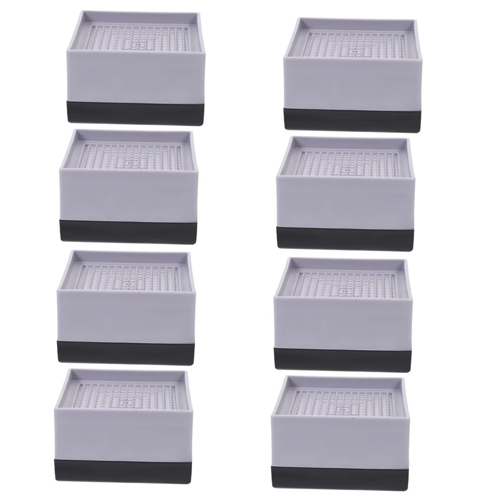 Cabilock 8 Pcs Plastic Bed Risers with Recessed Holder Cup, Height Lift
