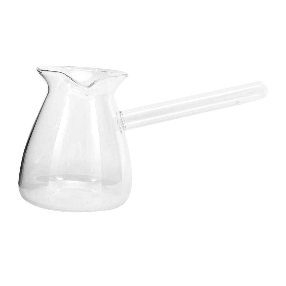 MOLUCKFU Multipurpose Glass Pitcher Capacity Easy to Use Spout for Sauce Milk Flavor Syrup