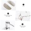 BUGUUYO 1set Bathroom Washing Set Sanitary Lotion Bottle Toothbrush Holder and Mouthwash Cup Bathroom Accessories for Practical Home Organization Matte White view 2