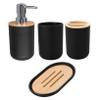 PRETYZOOM Bathroom Accessories Set Nordic Design Black Includes Soap Dispenser Toothbrush Holder Wash Cup Soap Holder Stylish Bathroom Decor for Organizing Essentials view 1