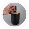 PRETYZOOM Bathroom Accessories Set Nordic Design Black Includes Soap Dispenser Toothbrush Holder Wash Cup Soap Holder Stylish Bathroom Decor for Organizing Essentials view 4