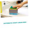 WOONEKY Dishwashing Soap Dispenser with Sponge Applicator Automatic Liquid Adding Box for Kitchen and Home Use Easy Push Pump for Effortless Dish Cleaning view 2