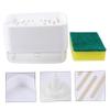 WOONEKY Dishwashing Soap Dispenser with Sponge Applicator Automatic Liquid Adding Box for Kitchen and Home Use Easy Push Pump for Effortless Dish Cleaning view 4