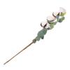 CORHAD Artificial Cotton Stem Eucalyptus Leaves for Home Floral Arrangements Rustic Cotton Branches for Vase Filler Faux Greenery Decoration for Weddings and Events view 1