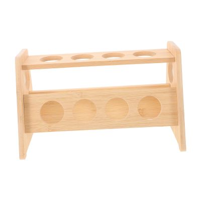 FUNOMOCYA Wooden Spice Jar Rack 2 Tier Storage Organizer for Kitchen