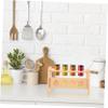 FUNOMOCYA Wooden Spice Jar Rack 2 Tier Storage Organizer for Kitchen view 3