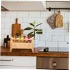FUNOMOCYA Wooden Spice Jar Rack 2 Tier Storage Organizer for Kitchen view 4