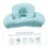 MOBUTOFU Ergonomic Face Down Nap Pillow for Office Use Comfortable Sleeping Cushion for Students Home Travel Design Sea Blue for view 2