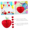 BIUDECO 6pcs Honeycomb Decorations for School Parties Lightweight Hanging Fruit Ornaments for Classroom Decor Home Decor Photography Backdrops view 3