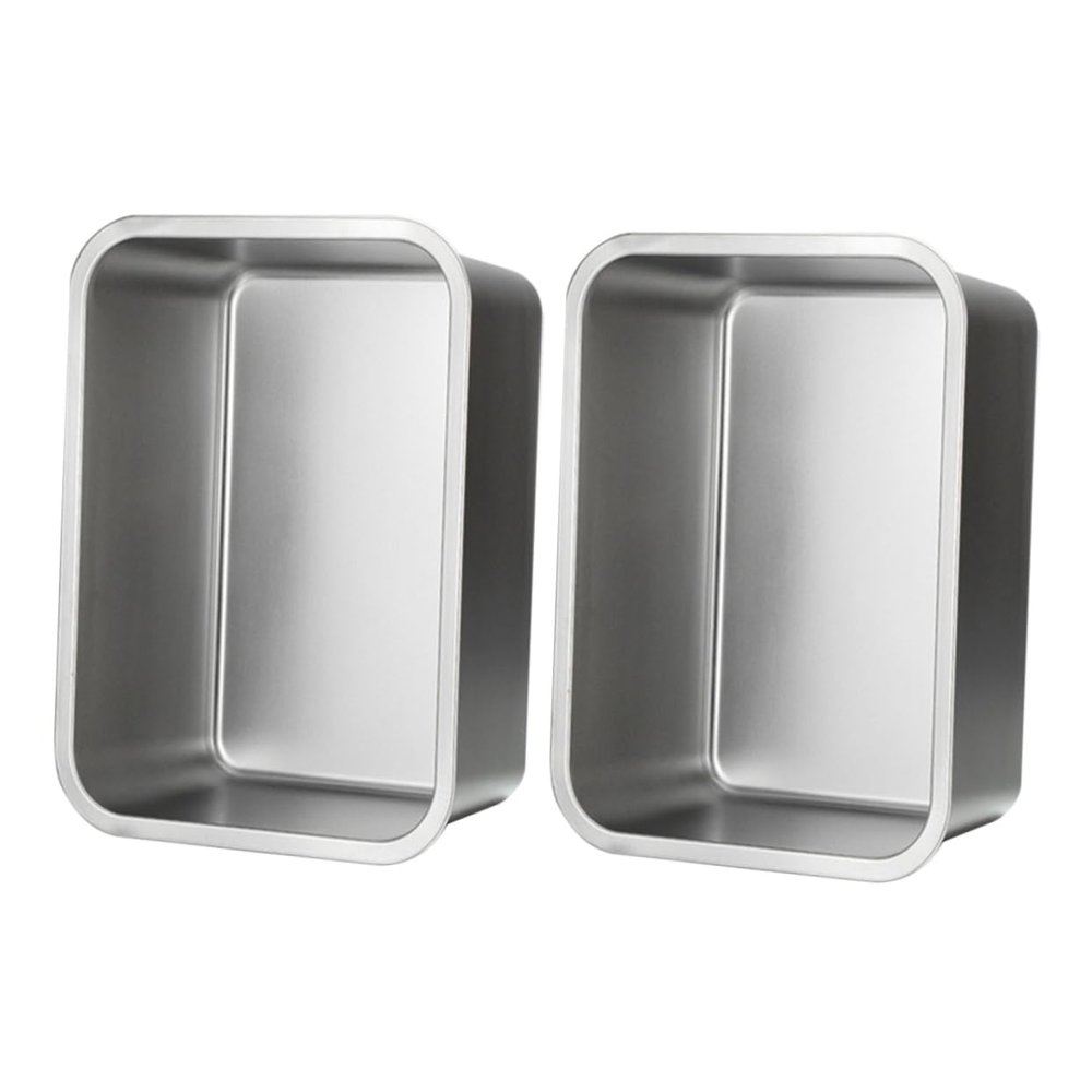 FUNOMOCYA 2pcs Stainless Steel Buffet Trays Easy-clean Serving Plates for Family Restaurant