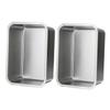 FUNOMOCYA 2pcs Stainless Steel Buffet Trays Easy-clean Serving Plates for Family Restaurant view 1