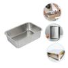 FUNOMOCYA 2pcs Stainless Steel Buffet Trays Easy-clean Serving Plates for Family Restaurant view 2