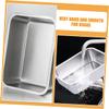 FUNOMOCYA 2pcs Stainless Steel Buffet Trays Easy-clean Serving Plates for Family Restaurant view 4