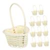 FONDOTIN 12pcs Elegant Woven Flower Basket Handheld Wedding Flower Petal Baskets for Decor Lightweight Design for Girls Engagement Party Accessories view 1