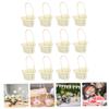 FONDOTIN 12pcs Elegant Woven Flower Basket Handheld Wedding Flower Petal Baskets for Decor Lightweight Design for Girls Engagement Party Accessories view 4