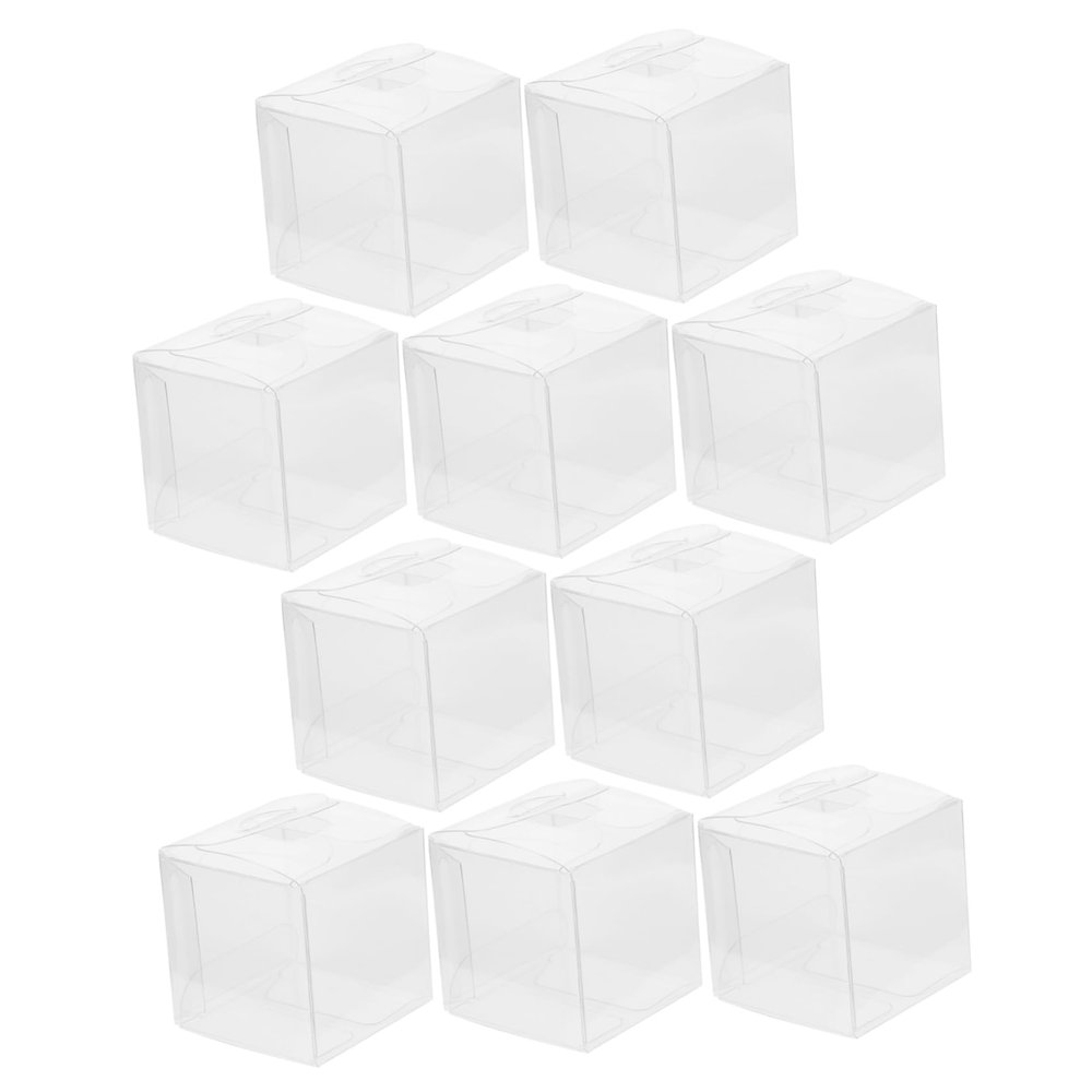 COLLBATH 10pcs Pp and Pvc Plastic Packing Boxes for Candy for Weddings Parties and Celebrations for Treats and Diy Projects