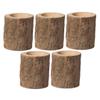 ORFOFE 5pcs Creative Candleholder Wooden Candlestick Decor for Home Wedding and Party Layouts Unique Design for Christmas Desktop and Bar Counter Decorations view 1