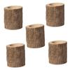ORFOFE 5pcs Creative Candleholder Wooden Candlestick Decor for Home Wedding and Party Layouts Unique Design for Christmas Desktop and Bar Counter Decorations view 4