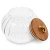 COLLBATH Pumpkin-shaped Airtight Glass Storage Jar Lid Canister for Coffee Beans Snacks Kitchen Organization Elegant and Functional Decorative Container view 1