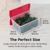 IRIS USA 12 Qt. Plastic Storage Bins Containers with Lids, 4 Pack, Sensory Bin, Craft Storage, Craft Organizers and Storage, Organizing Container for Home, Office School Supplies, Stackable, Clear/Red view 2