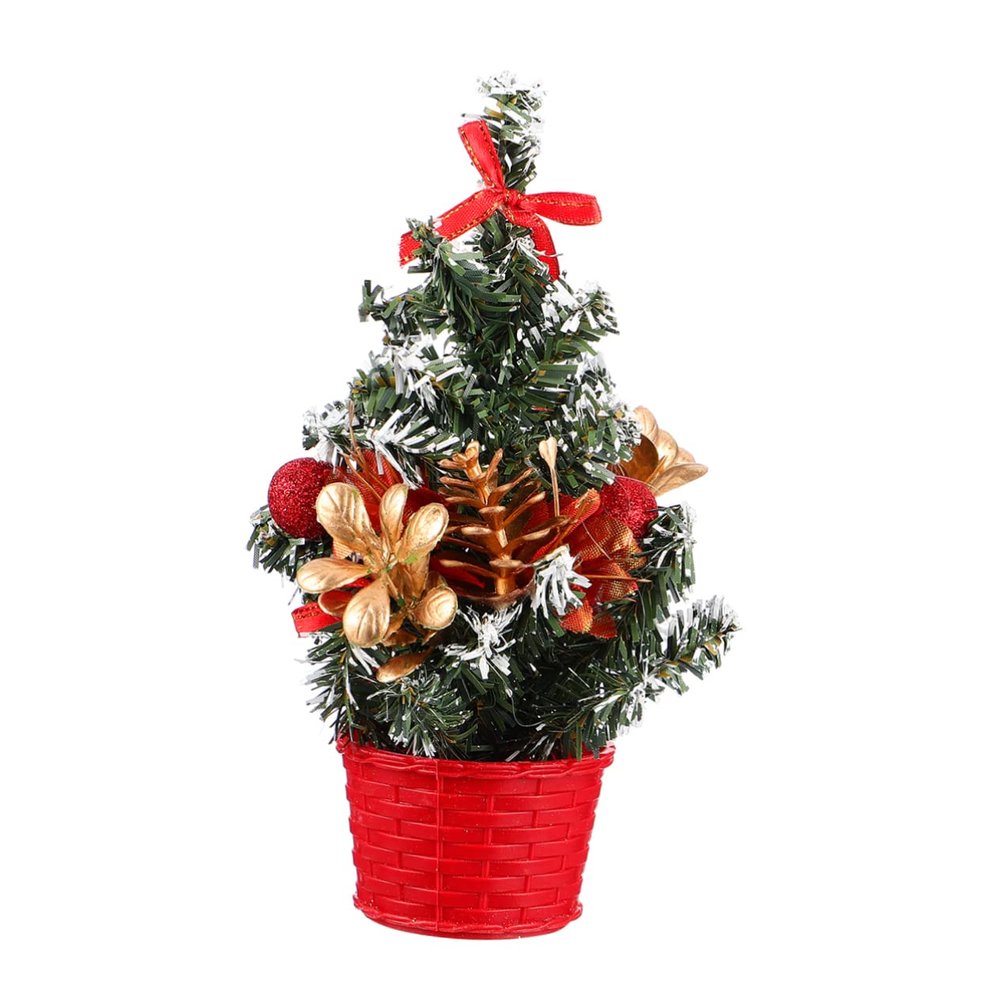 OKUMEYR Christmas Miniature Decor Artificial Xmas Ornament for Home Tabletop Festive Indoor Decoration for Holiday Party Room Displays