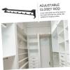 MUCKLILY Pull Out Closet Hanger Bar Heavy Duty Wardrobe Rail for Clothes Damping Design for Easy Sliding for Organizing Pants and Garments view 2