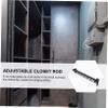 MUCKLILY Pull Out Closet Hanger Bar Heavy Duty Wardrobe Rail for Clothes Damping Design for Easy Sliding for Organizing Pants and Garments view 4