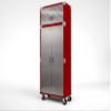 Heavey Duty Durable Lockable Stainless Steel 2 Piece Storage Cabinet Set, 4 Doors, Organizer for Garage, Office, Classroom, (Red, 36" W x 18" D x 90.5" H) view 1