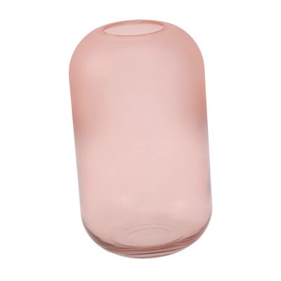 STOBAZA 1pc Decorative Gradient Frosted Glass Vase for Flower Arrangement Small Hydroponic Flower Container for Home Office and Dining Table
