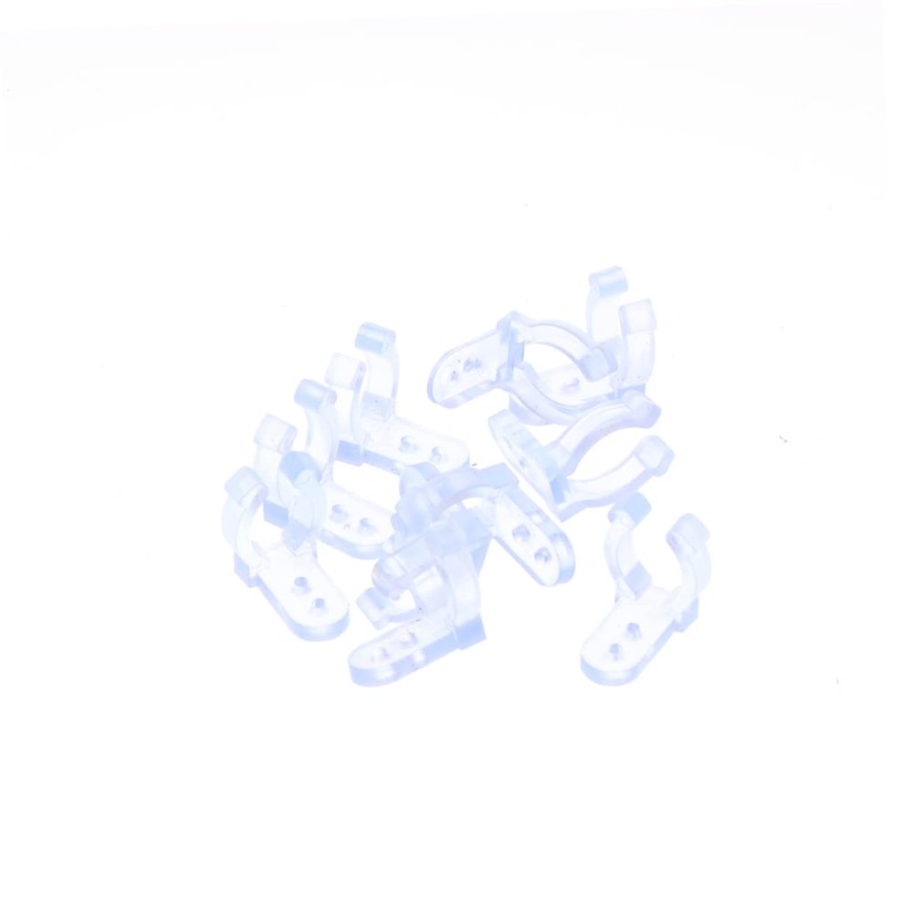 GLEAVI 10pcs Clear PVC Led Rope Light Clips Holders for Round Rope Lights Easy to Install Mounting Clips for Outdoor Indoor Use for Patios Decks and Parties