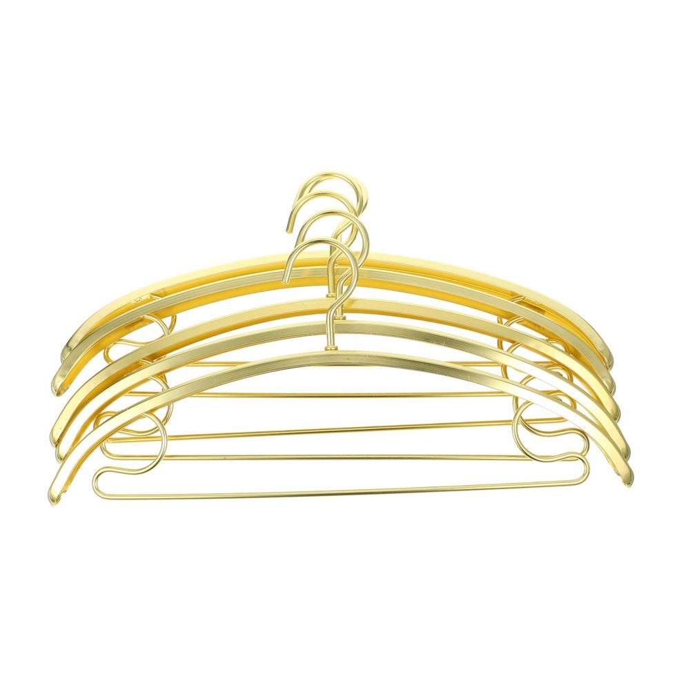 Anneome 5pcs Heavy Duty Non- Clothes Hangers for Pants Towels Scarves Versatile Metal Wardrobe Hangers for Closet Organization Drying Smooth Strong Load-Bearing Capacity for Indoor Use