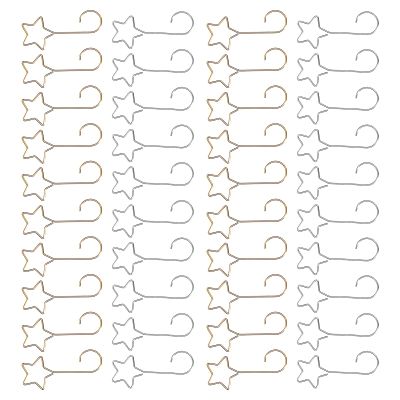 Five Pointed Star Shaped Metal Hooks, Decorative Gold S Hooks for Christmas Wreath, Christmas Home Decorations, Ornamental Hanging Hooks