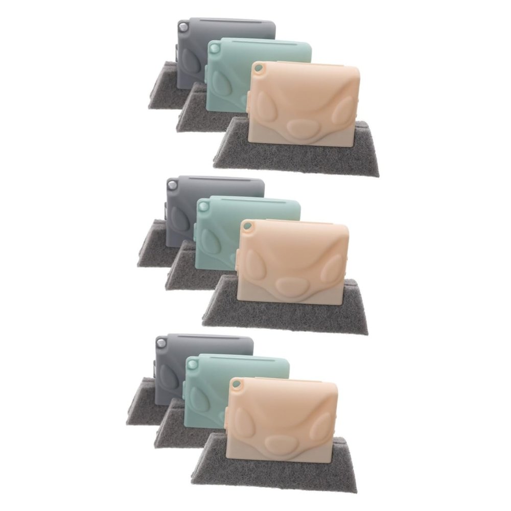 FOMIYES 9pcs Window Brush Window Cleaning Tool Groove Cleaner for Home Cleaning Random Color