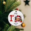 3D Cute Bear Break Through The Wall Ornament, Custom Name 1st Xmas Bears Ceramic Ornaments 2025, Personalized 1st Christmas Bear Ornament Gifts for Son Daughter, Cute Baby Bears Keepsake Ornaments view 4