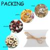 Kraft Paper Pillow Candy Box 120 Pieces with Rope for Xmas Halloween view 4