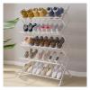 KIYILIHI Shoe Rack, 5 Tier Shoe Drying Rack, Installation Free Foldable Shoe Display Stand, for Home Shopping Mall Bedroom Closet Dorm Room Entryway(White) view 1