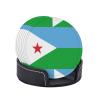 WBQLSL Round Leather Coasters, 3.9 Inch Coasters Set of 6, Suitable for Dining Room, Kitchen and Office Flag of Djibouti Printing view 4