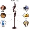 Coat Rack Coat Rack Freestanding Wooden Coat Tree with 9 Hooks Easy to Assemble Coat Hanger Stand for Bedroom Hallway Entryway Coat Stand (Color : Begonia) view 2