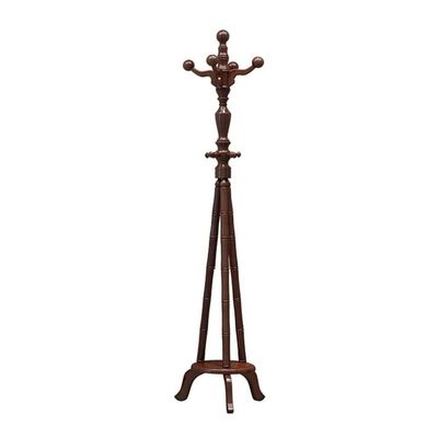 Coat Rack Coat Stand Stand Free Standing Coat Tree Wooden Coat Rack with Hooks Retro Modern Coat Stand Hanger Coat Stand (Color : Coffee, Size : 180 * 45cm)