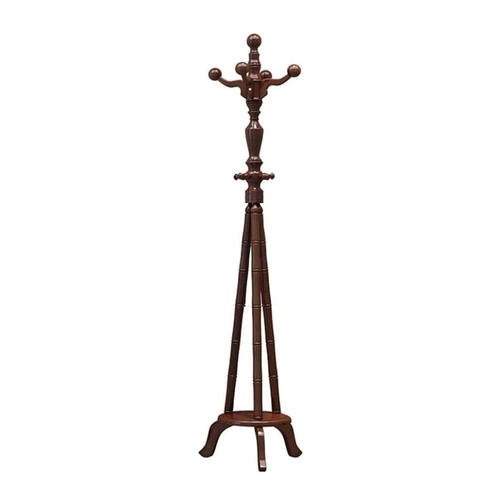 Coat Rack Coat Stand Stand Free Standing Coat Tree Wooden Coat Rack with Hooks Retro Modern Coat Stand Hanger Coat Stand (Color : Coffee, Size : 180 * 45cm)