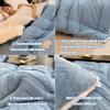Rusopobe Quilt King Size Sherpa Full Size, New Winter Lambswool Heavy Quilts Double Sided Thickened Cashmere Comforter Wintering Warm Quilt Blanket(D,180x220cm/4.0kg) view 2