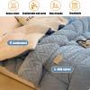 Rusopobe Quilt King Size Sherpa Full Size, New Winter Lambswool Heavy Quilts Double Sided Thickened Cashmere Comforter Wintering Warm Quilt Blanket(D,180x220cm/4.0kg) view 4