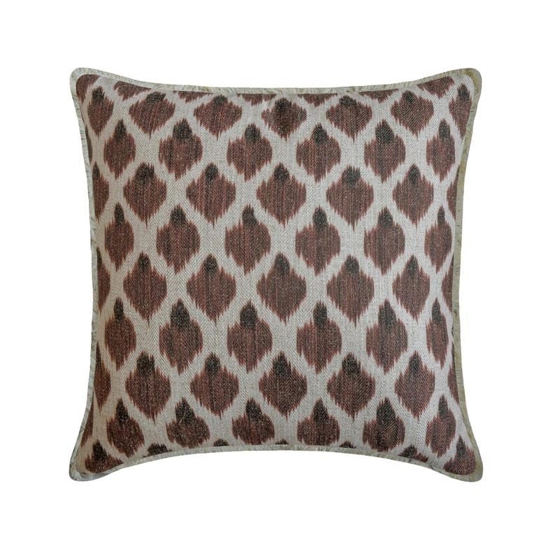 The HomeCentric Autumn Throw Pillow Covers Brown 20"x20" (50x50 cm) Jacquard Animal Pattern, Lace Pillow Case for Sofa Chouch, Hotels, Living, Bed Room, Animal Modern Style - Cozy Critters